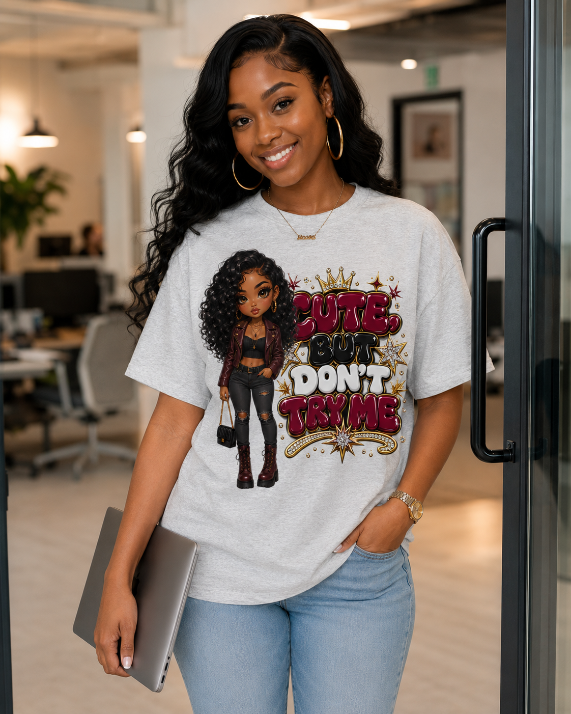 Cute Don’t Test Me Graphic Tee — Girl Character Street Style T‑Shirt