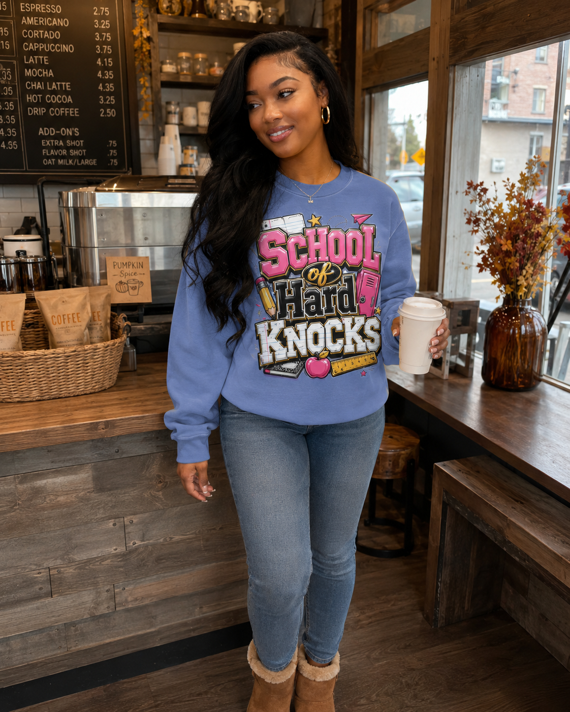 School of Hard Knocks Sweatshirt — Retro Graphic Crewneck