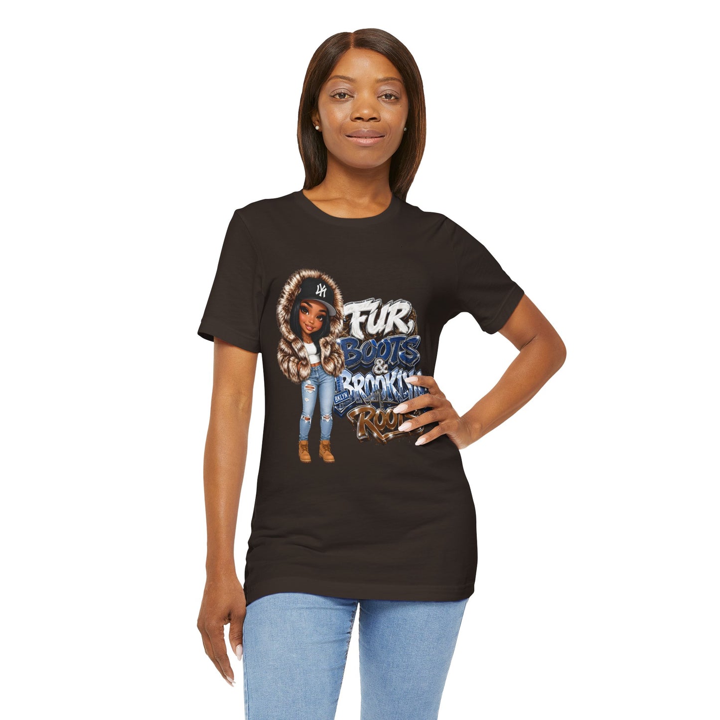 Fur Boots & Brooklyn Roots Tee — Urban Streetwear Graphic T-Shirt