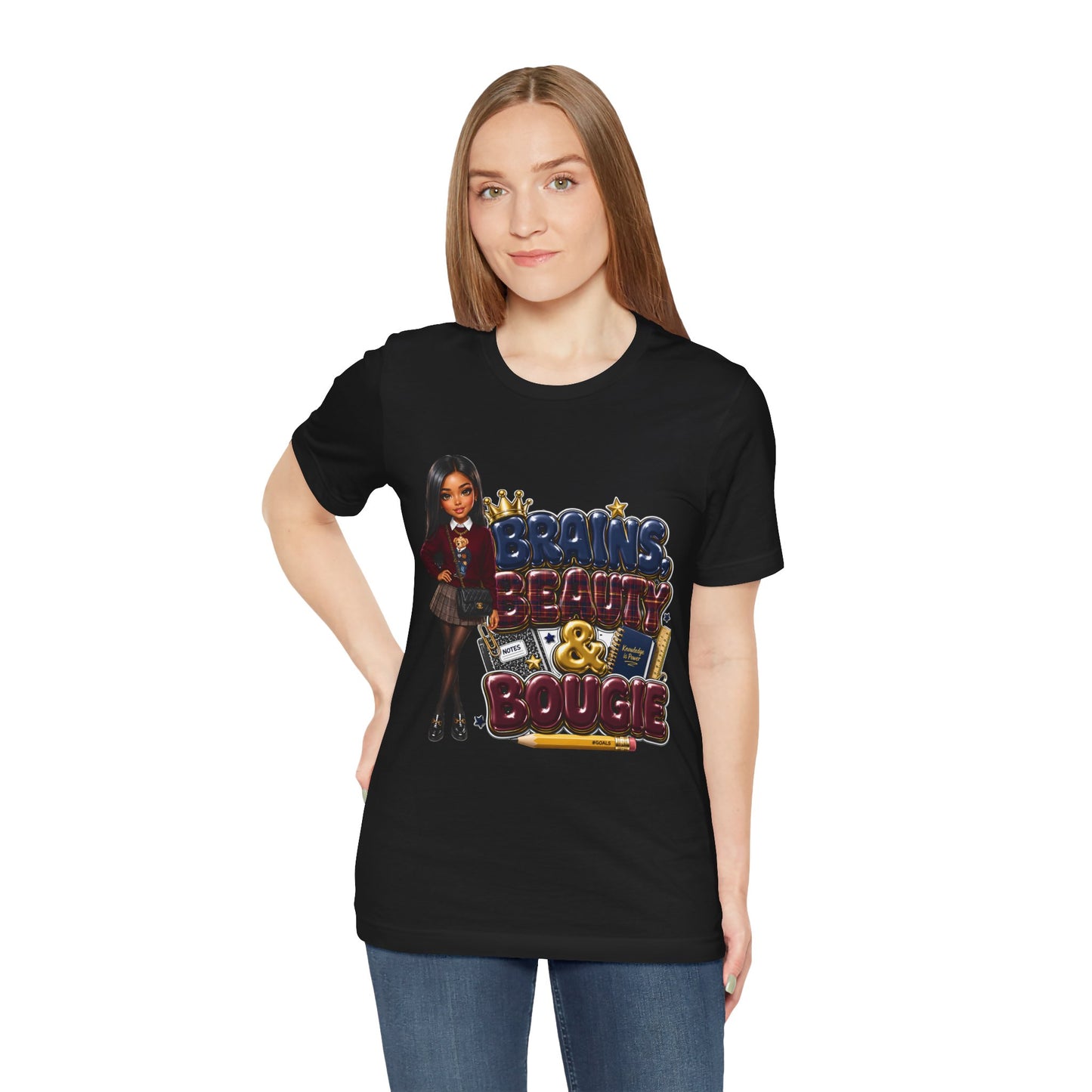 Brains Beauty & Bougie Tee — Graphic Women's Empowerment Shirt
