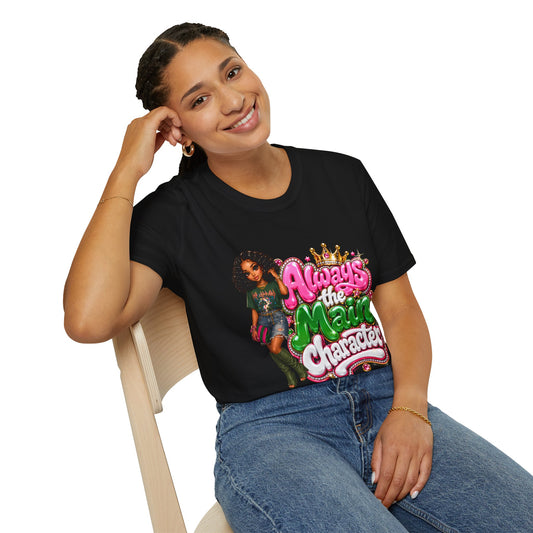 Always the Main Character T-Shirt — Girls' Empowerment Graphic Tee