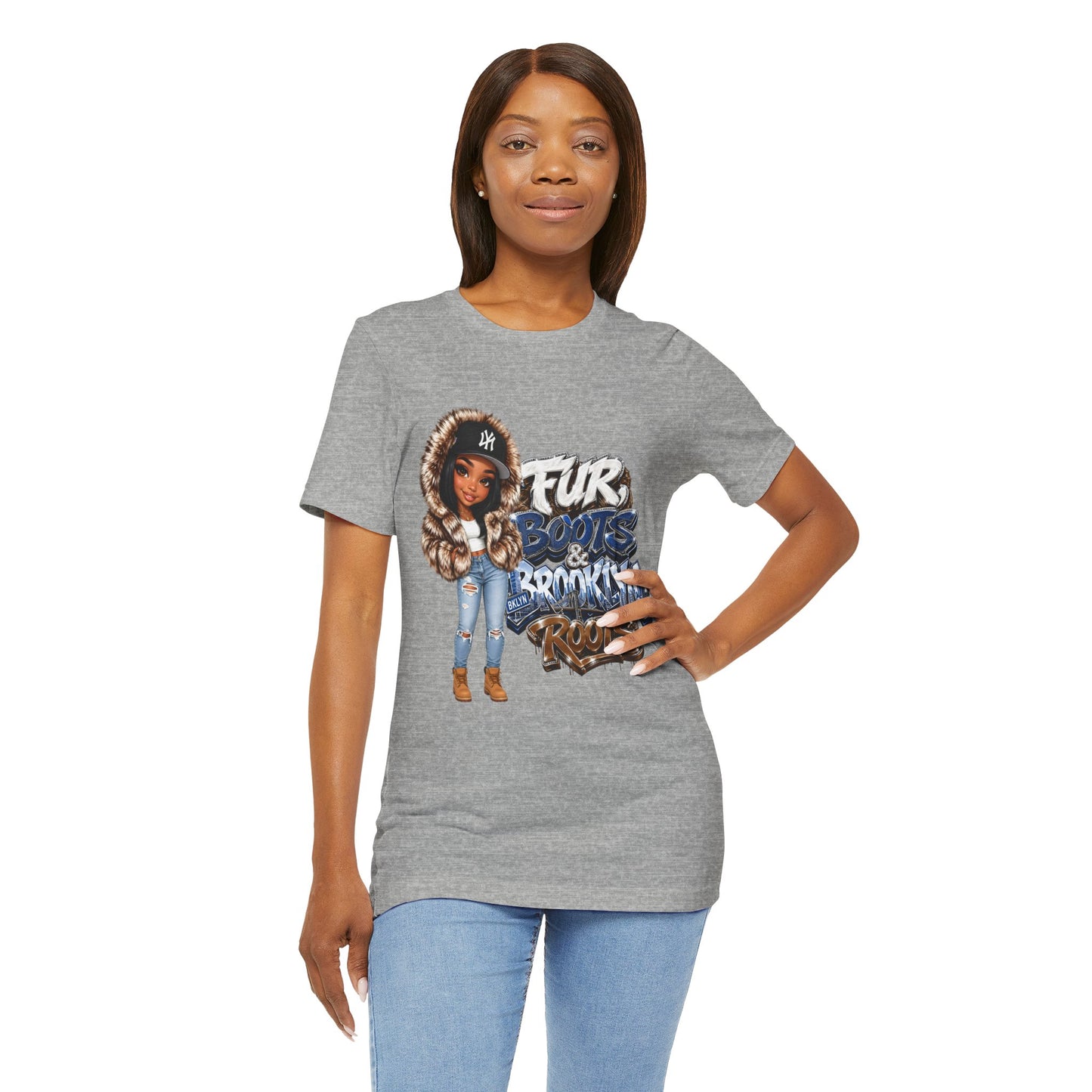 Fur Boots & Brooklyn Roots Tee — Urban Streetwear Graphic T-Shirt