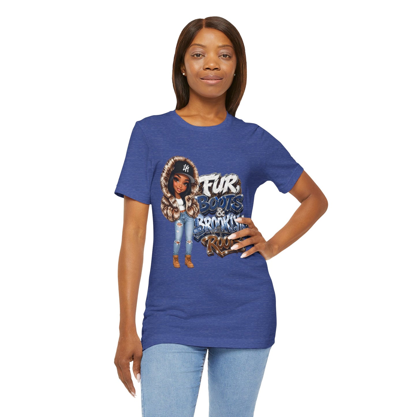 Fur Boots & Brooklyn Roots Tee — Urban Streetwear Graphic T-Shirt