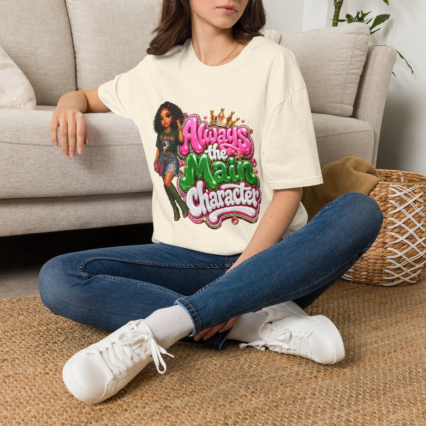 Always the Main Character T-Shirt — Girls' Empowerment Graphic Tee
