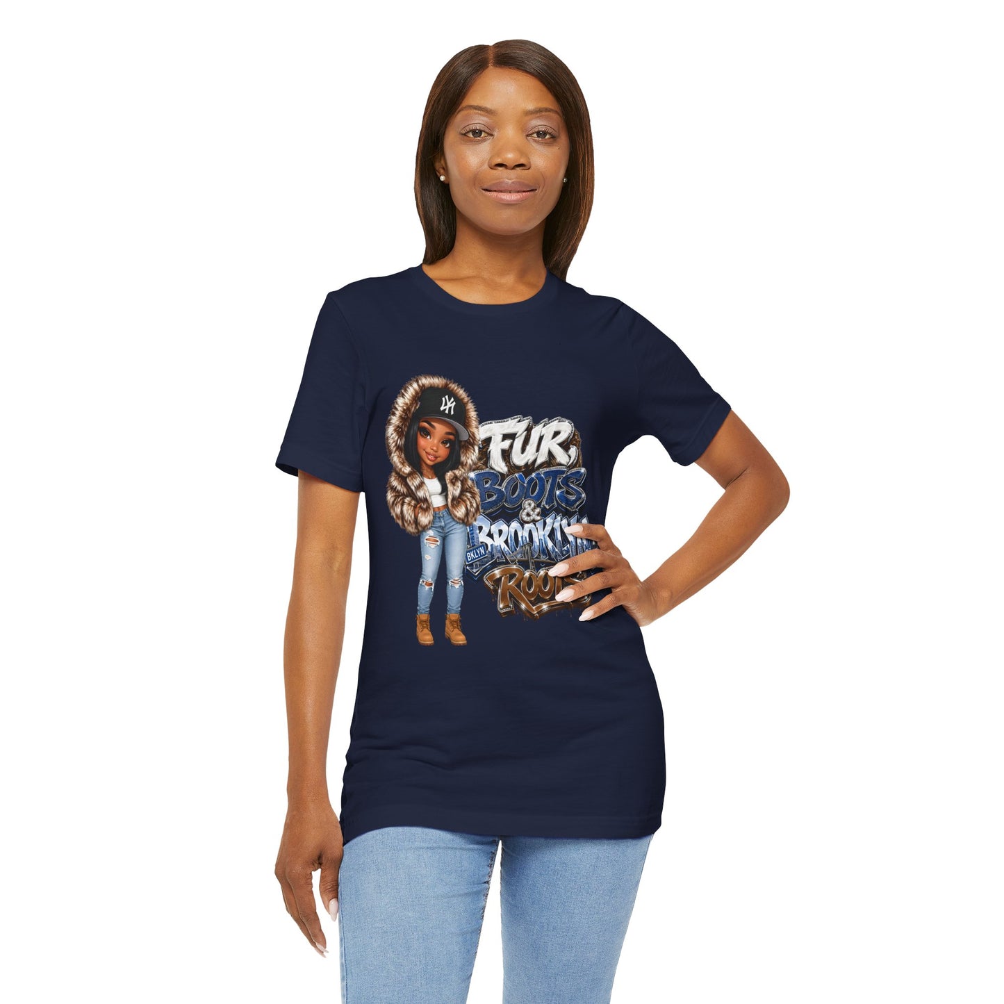 Fur Boots & Brooklyn Roots Tee — Urban Streetwear Graphic T-Shirt
