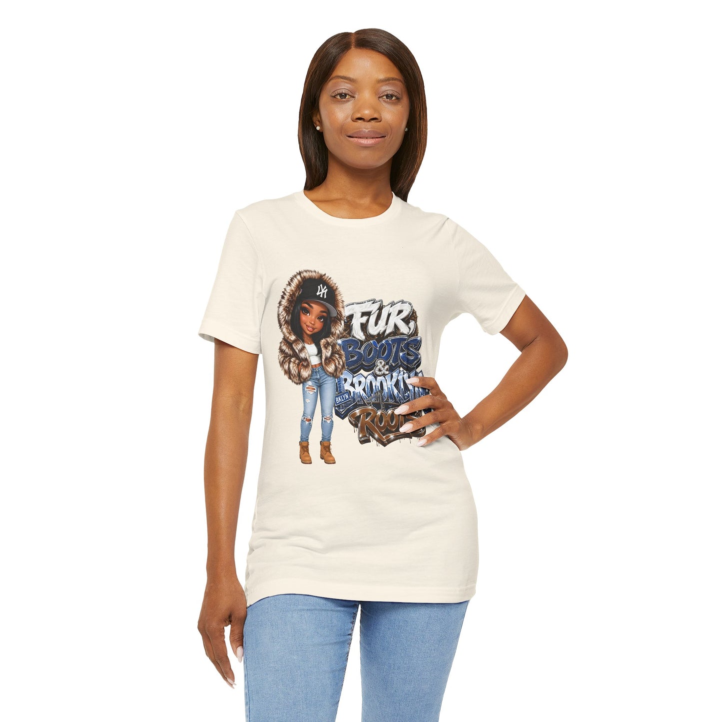 Fur Boots & Brooklyn Roots Tee — Urban Streetwear Graphic T-Shirt