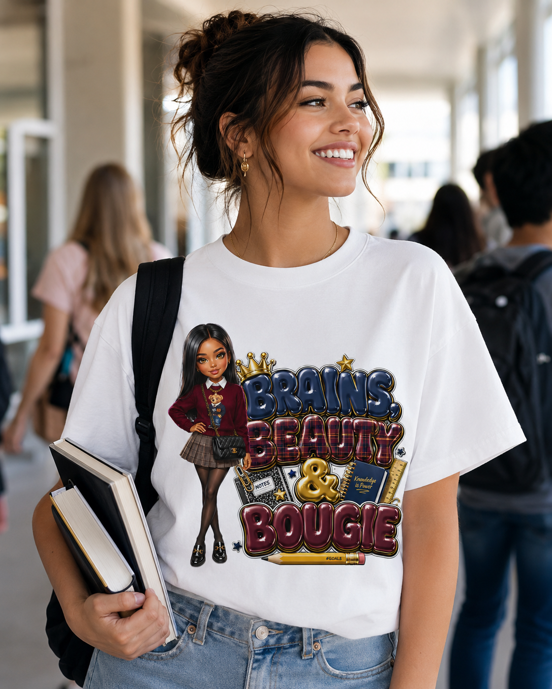 Brains Beauty & Bougie Tee — Graphic Women's Empowerment Shirt