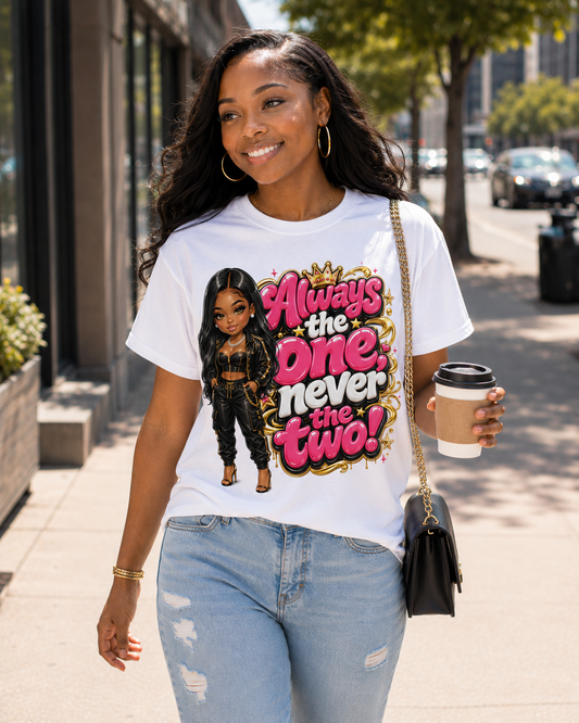 Always the One Never the Two Tee — Bold Girls Graphic T‑Shirt