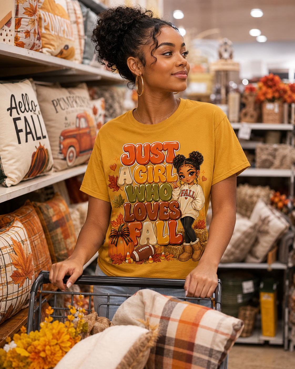 Fall Princess T‑Shirt – "Just a Girl Who Loves Fall" Cute Autumn Tee