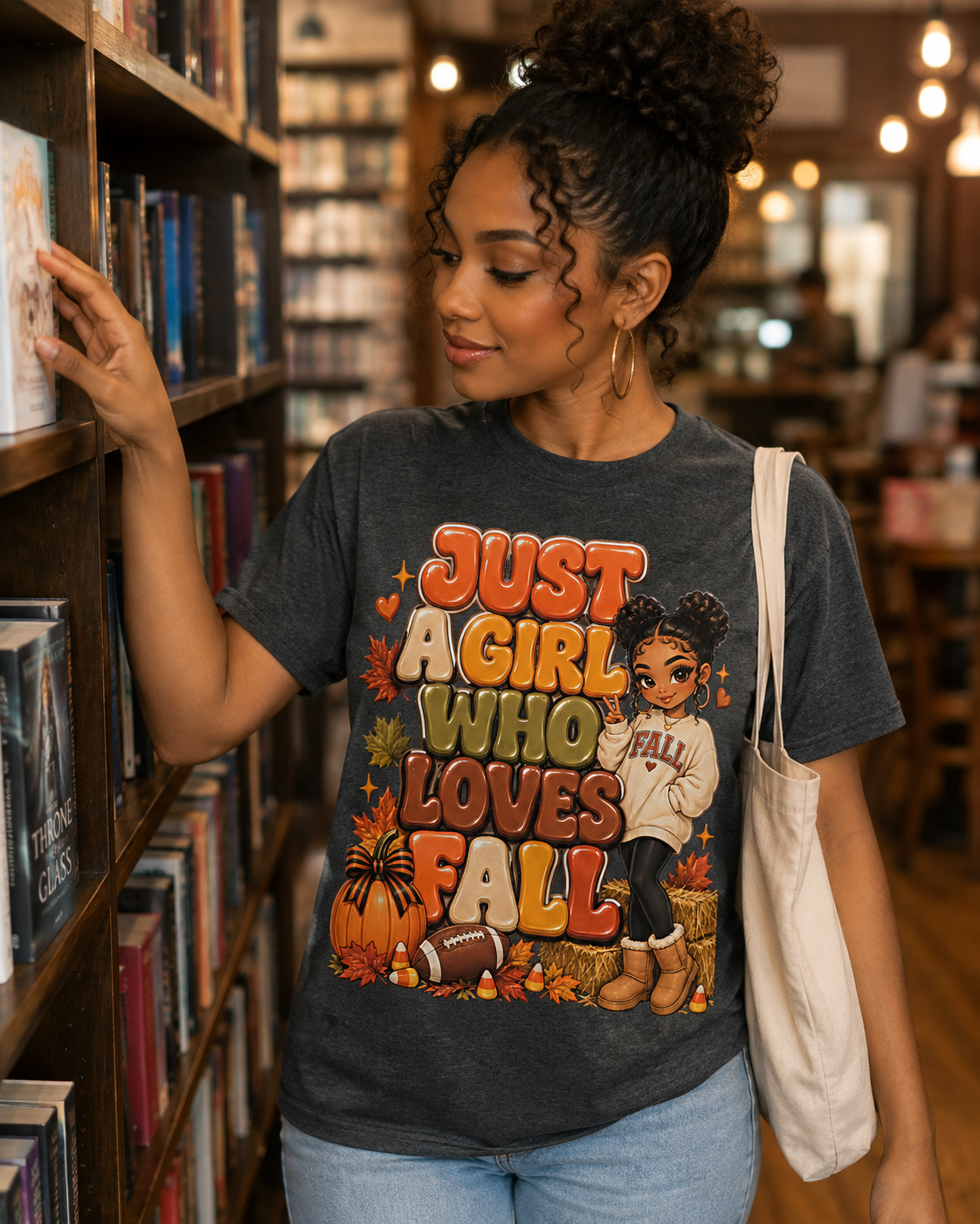 Fall Princess T‑Shirt – "Just a Girl Who Loves Fall" Cute Autumn Tee