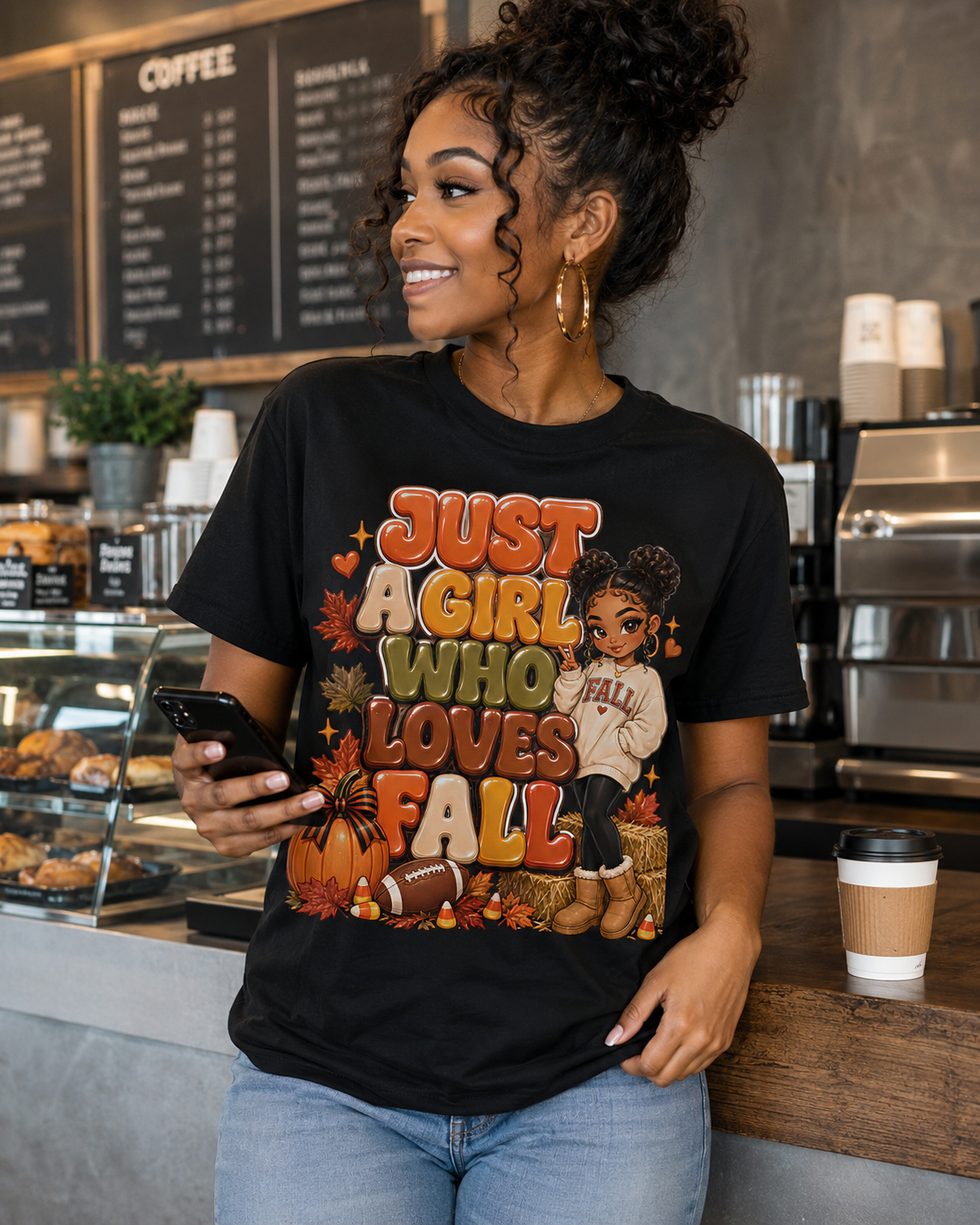 Fall Princess T‑Shirt – "Just a Girl Who Loves Fall" Cute Autumn Tee
