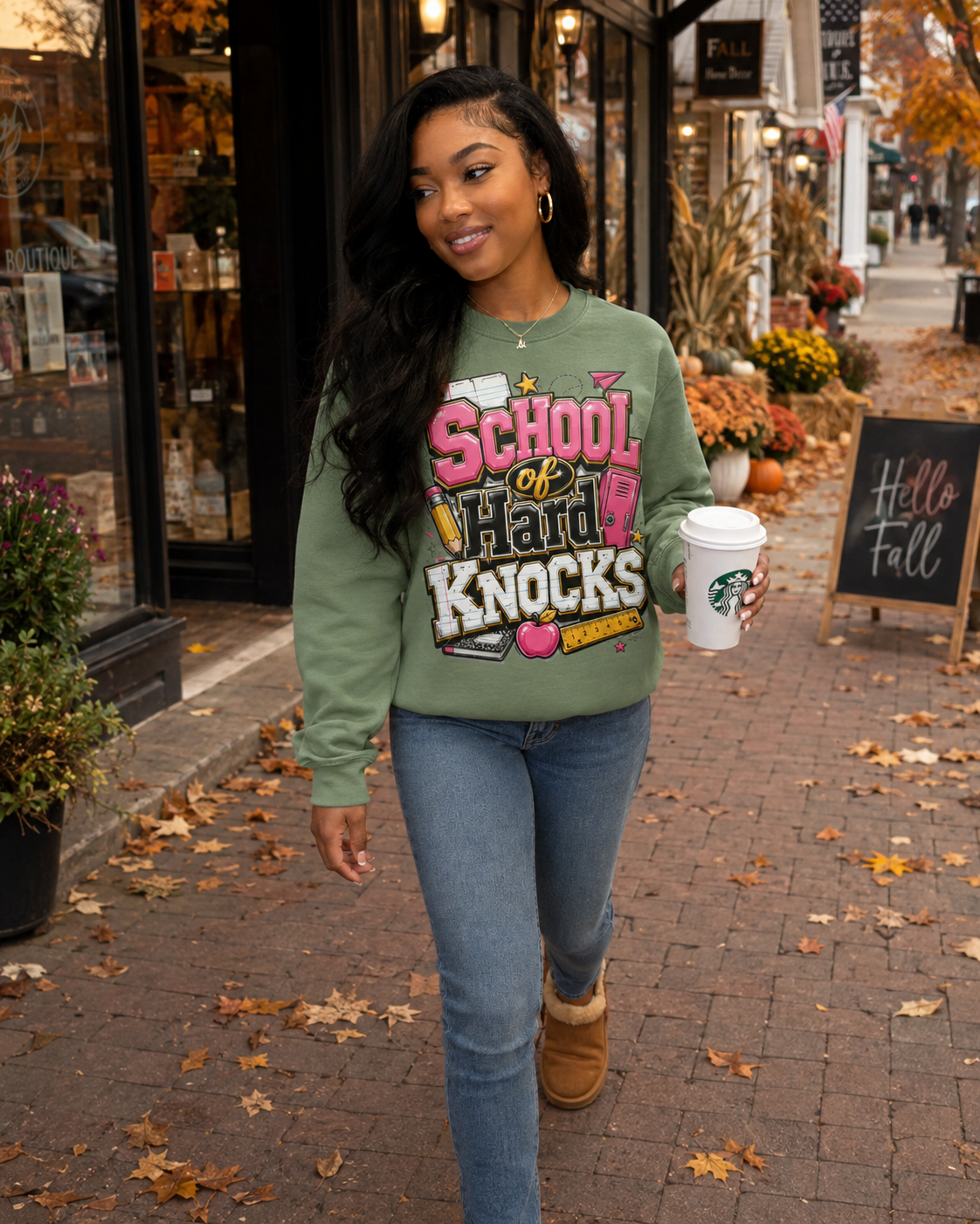 School of Hard Knocks Sweatshirt — Retro Graphic Crewneck
