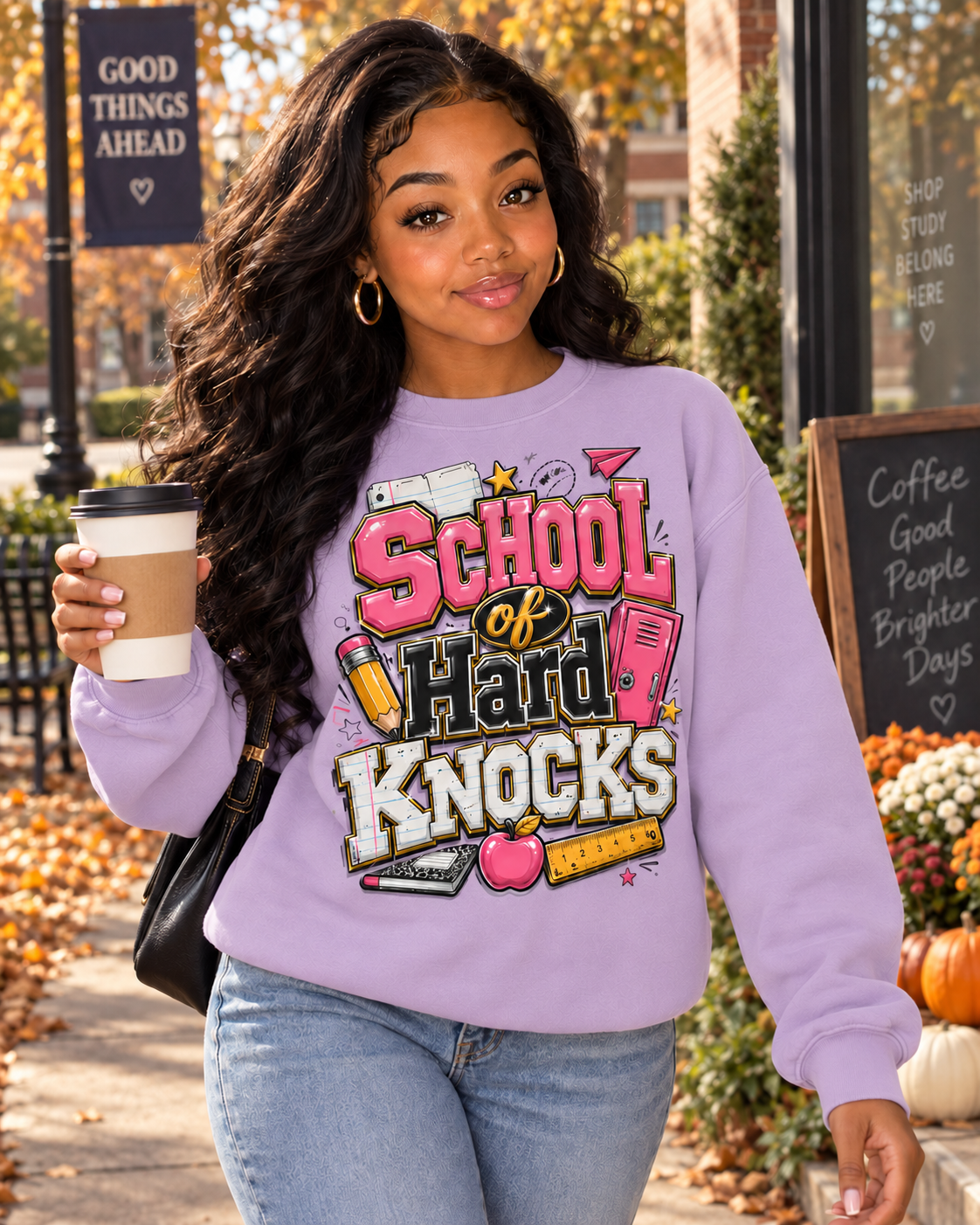 School of Hard Knocks Sweatshirt — Retro Graphic Crewneck
