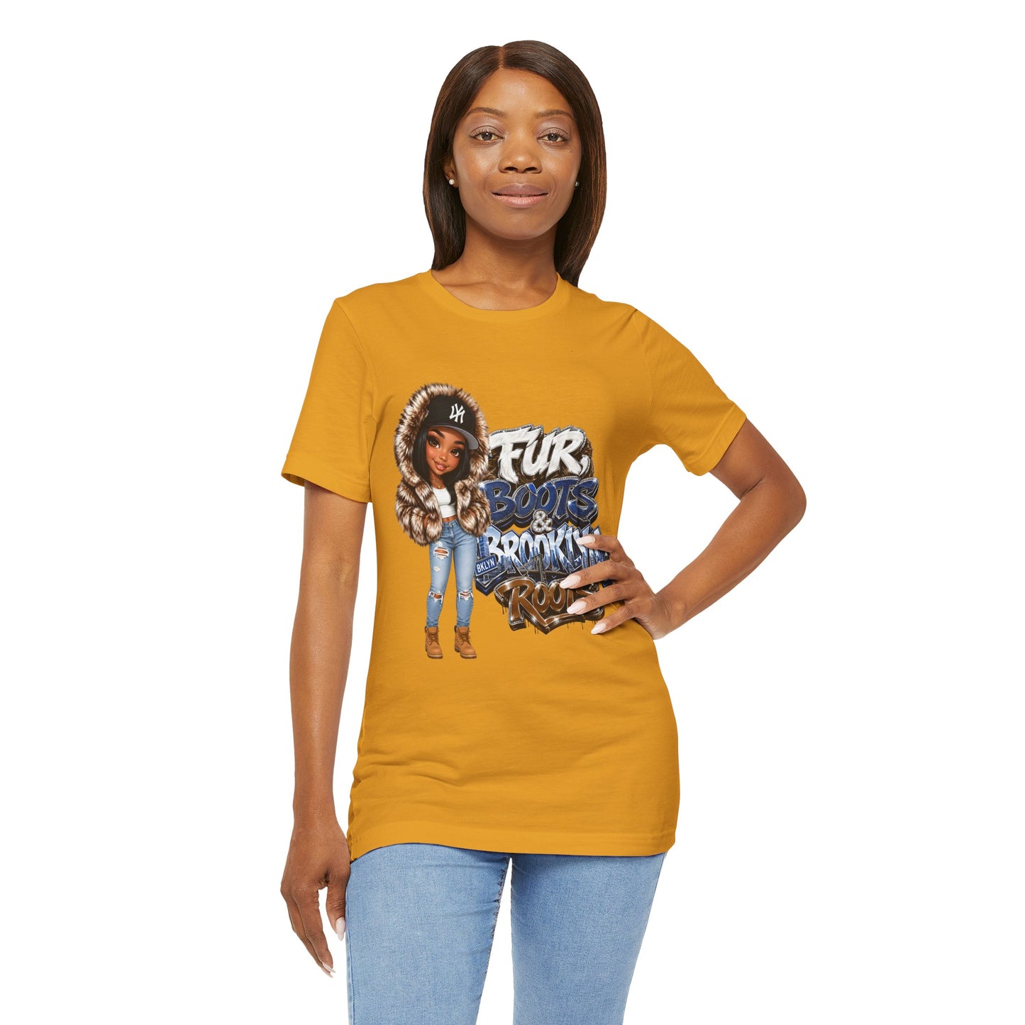 Fur Boots & Brooklyn Roots Tee — Urban Streetwear Graphic T-Shirt