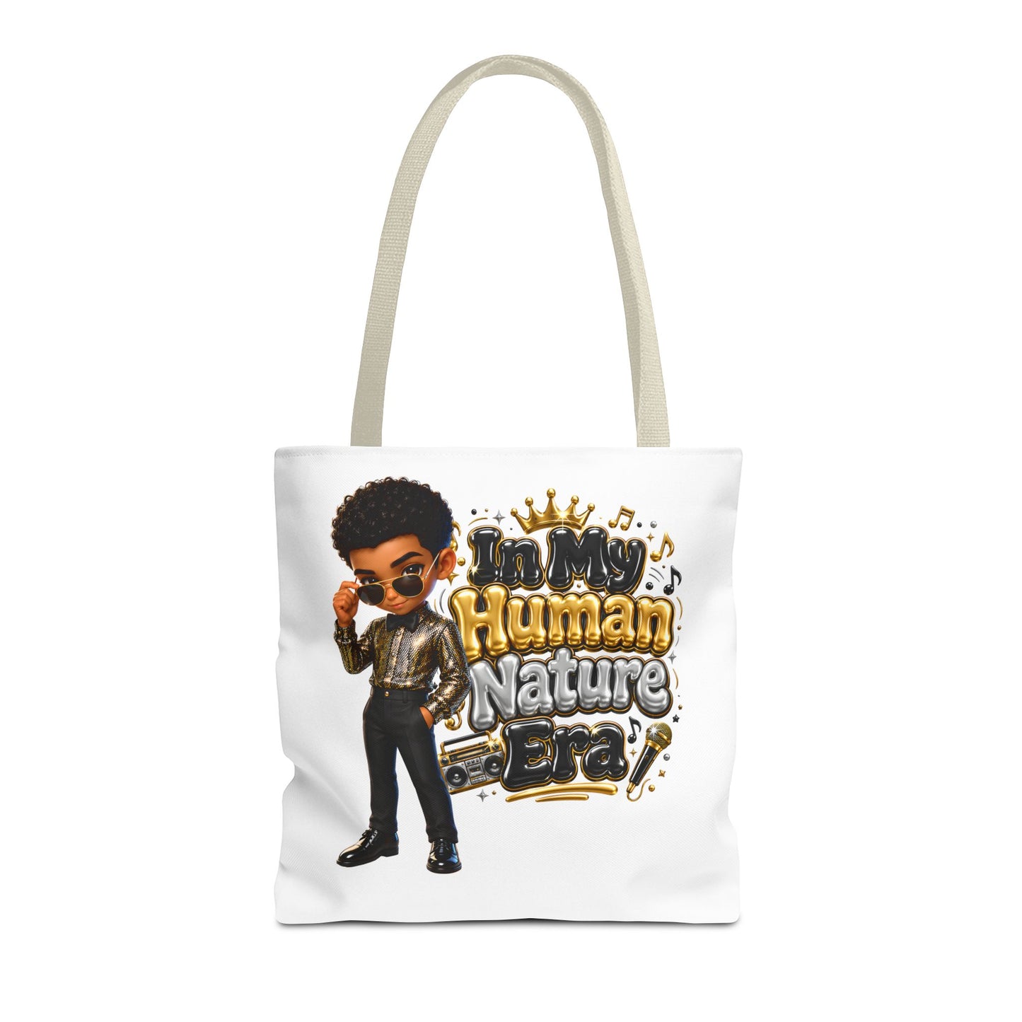 Human Nature Era character tote bag | 70s retro soul illustration