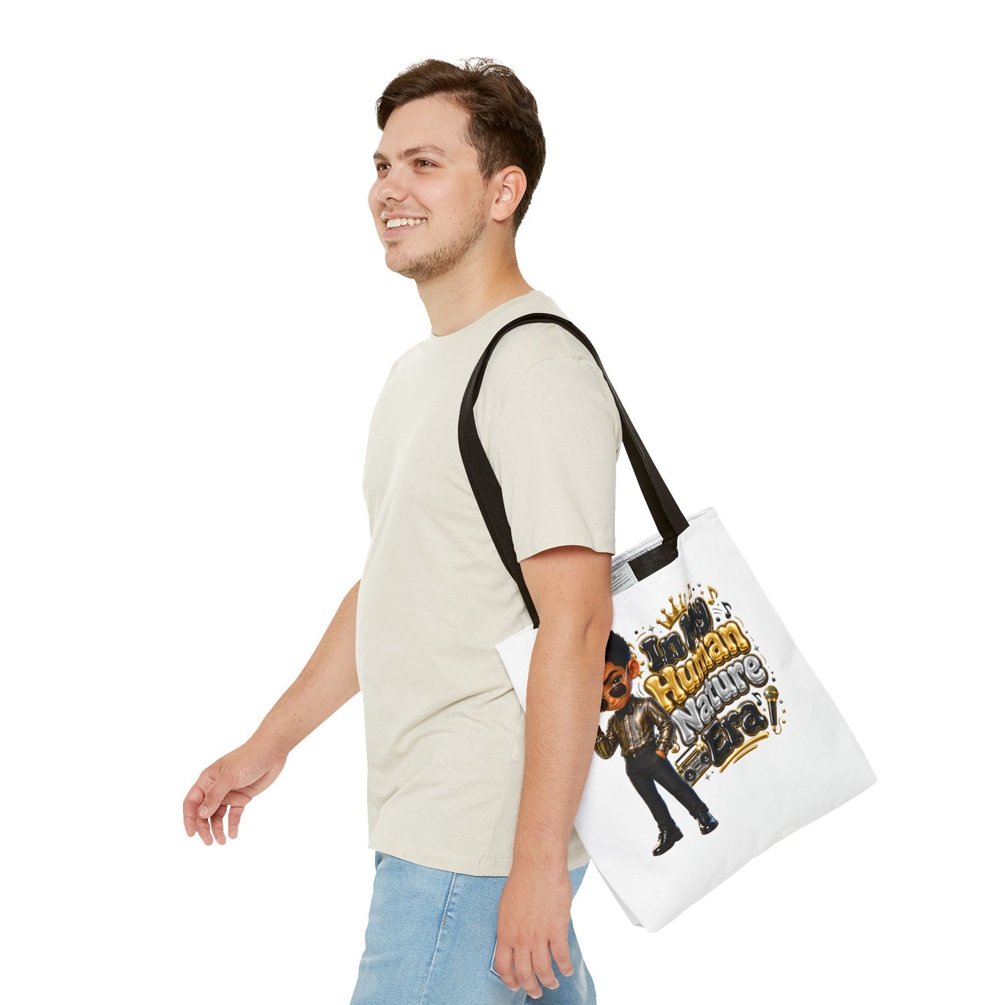 Human Nature Era character tote bag | 70s retro soul illustration