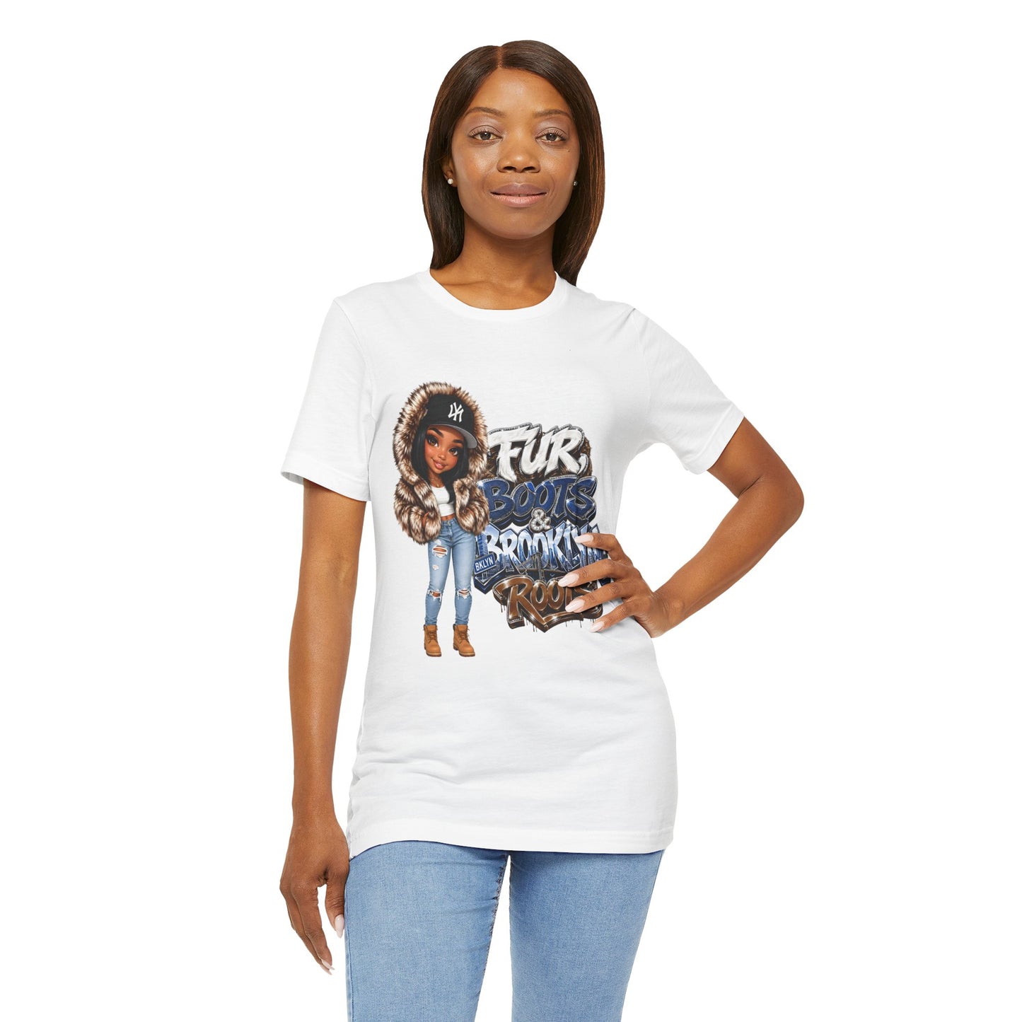 Fur Boots & Brooklyn Roots Tee — Urban Streetwear Graphic T-Shirt