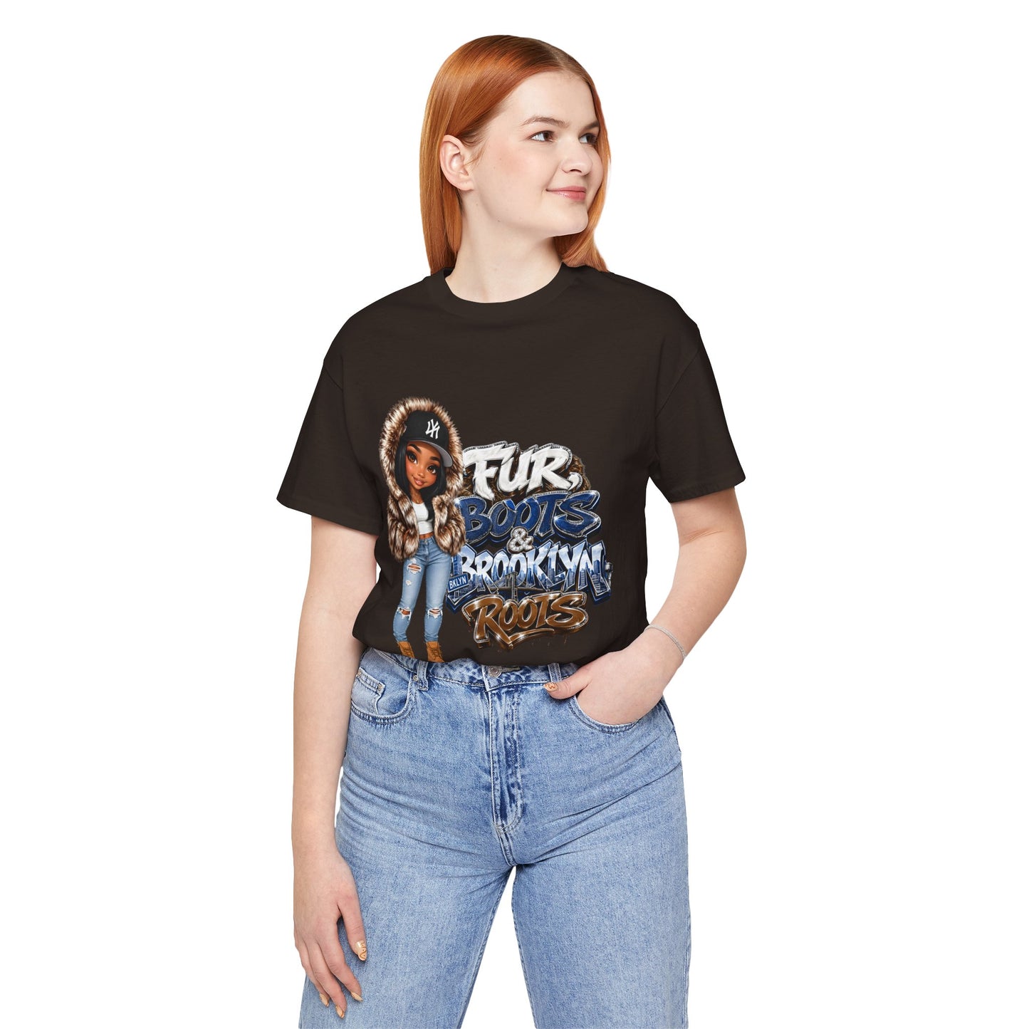 Fur Boots & Brooklyn Roots Tee — Urban Streetwear Graphic T-Shirt
