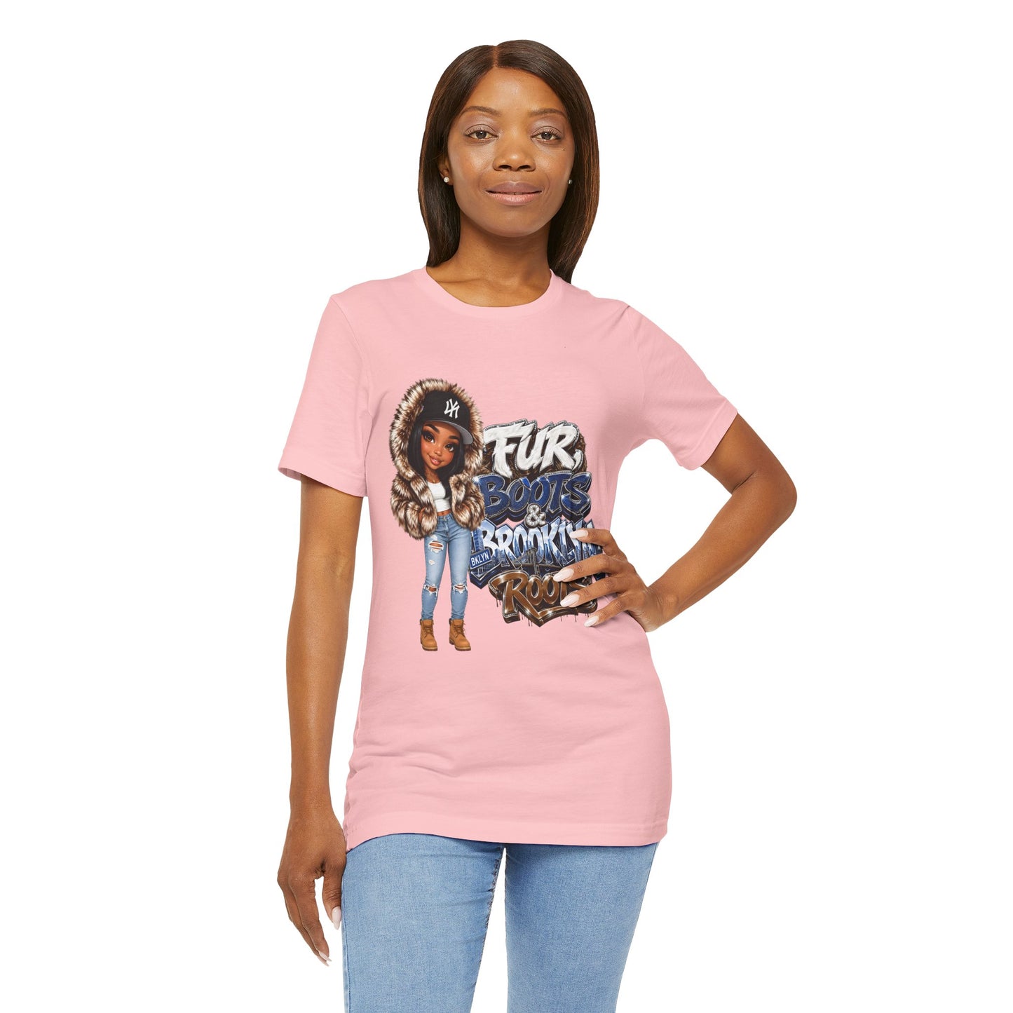 Fur Boots & Brooklyn Roots Tee — Urban Streetwear Graphic T-Shirt