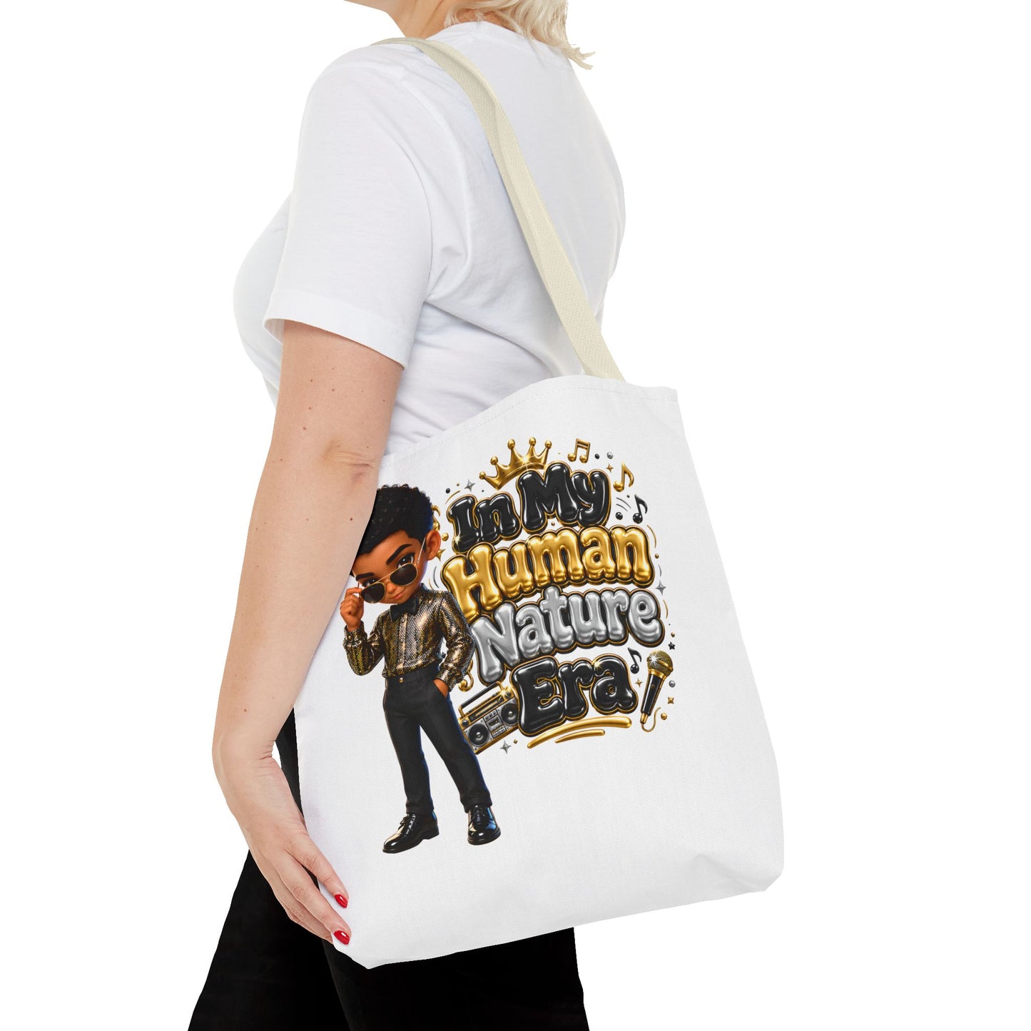 Human Nature Era character tote bag | 70s retro soul illustration