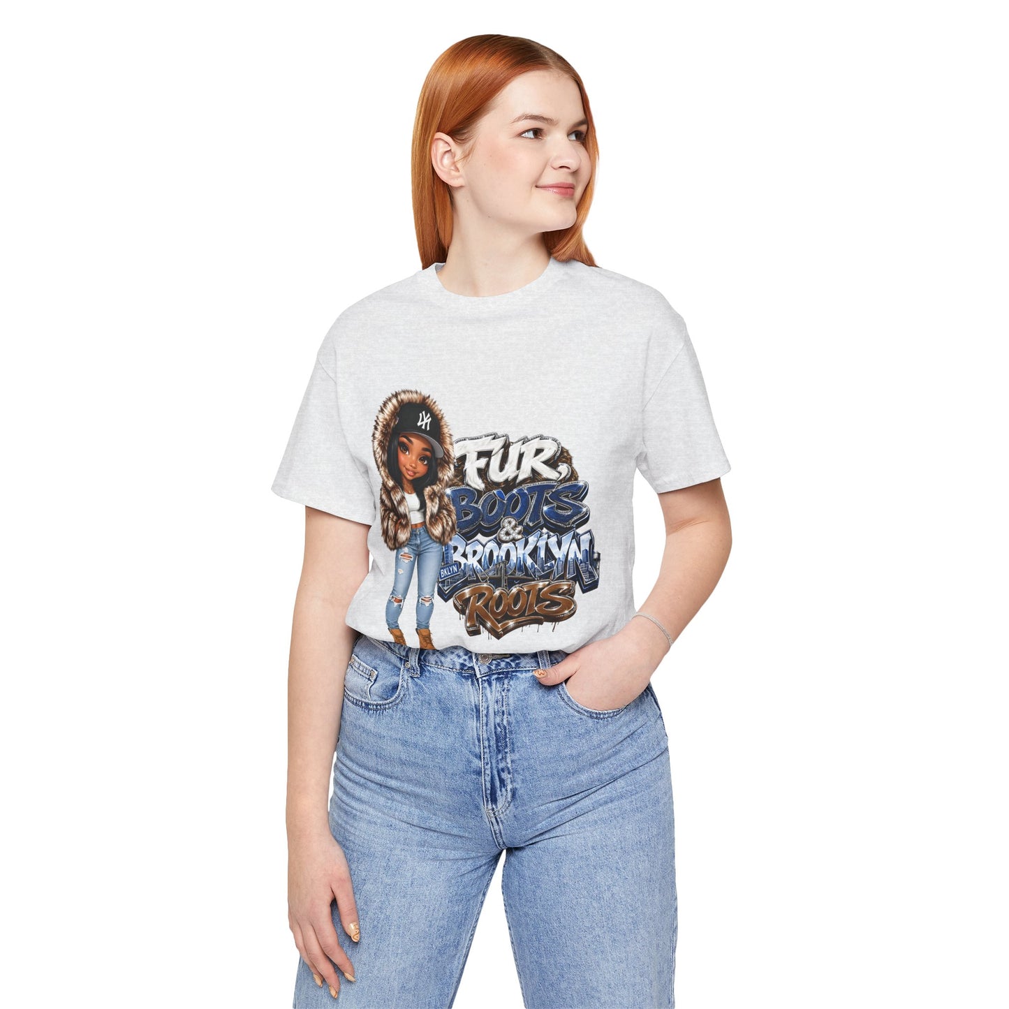 Fur Boots & Brooklyn Roots Tee — Urban Streetwear Graphic T-Shirt