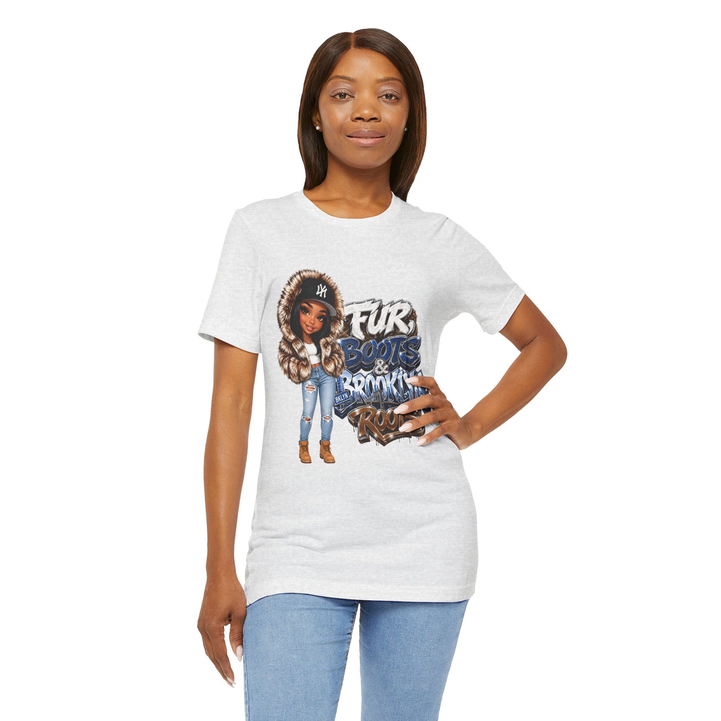 Fur Boots & Brooklyn Roots Tee — Urban Streetwear Graphic T-Shirt