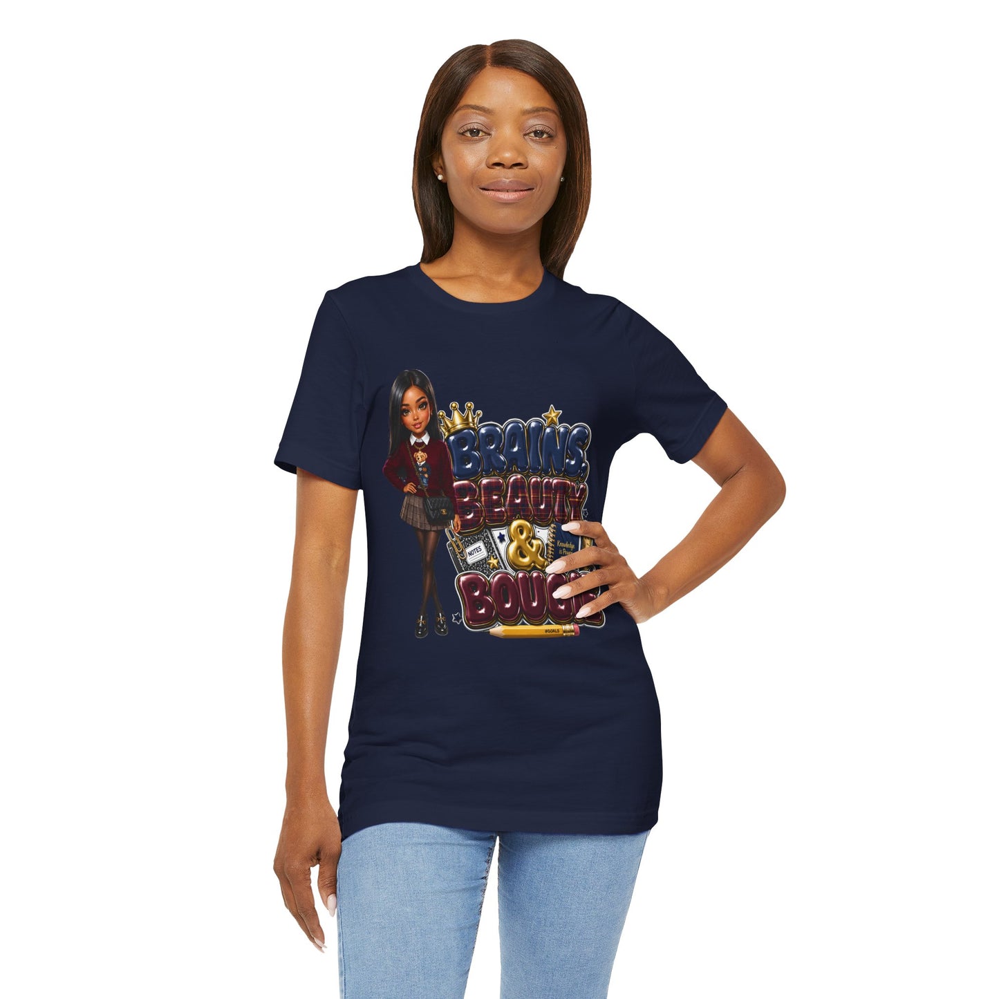 Brains Beauty & Bougie Tee — Graphic Women's Empowerment Shirt